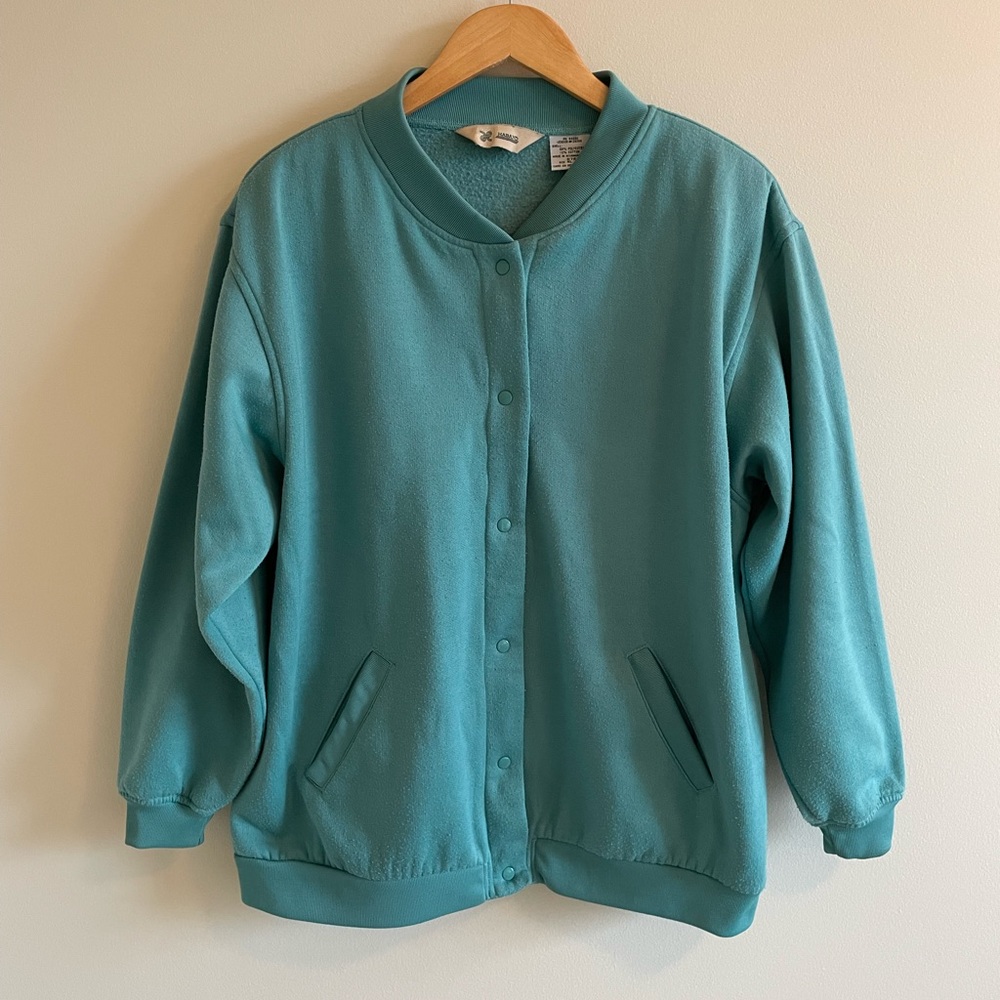 Size L Haband Vintage Teal Sweater Jacket